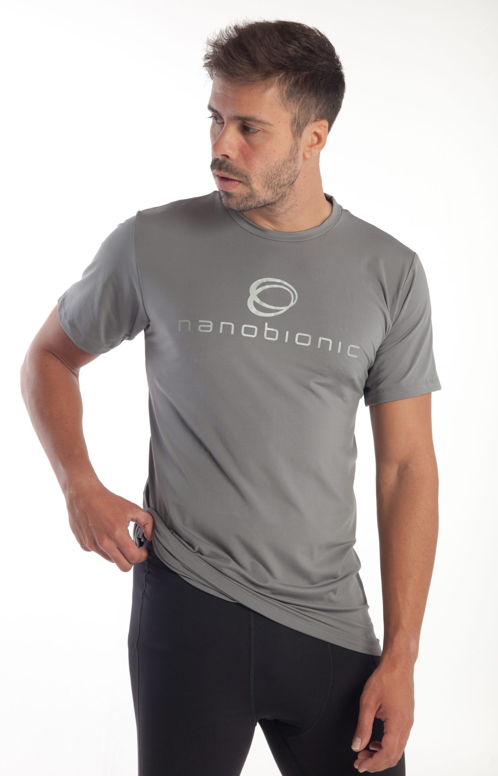 NB-12007/GS-L Iconic T-Shirt grau/silber