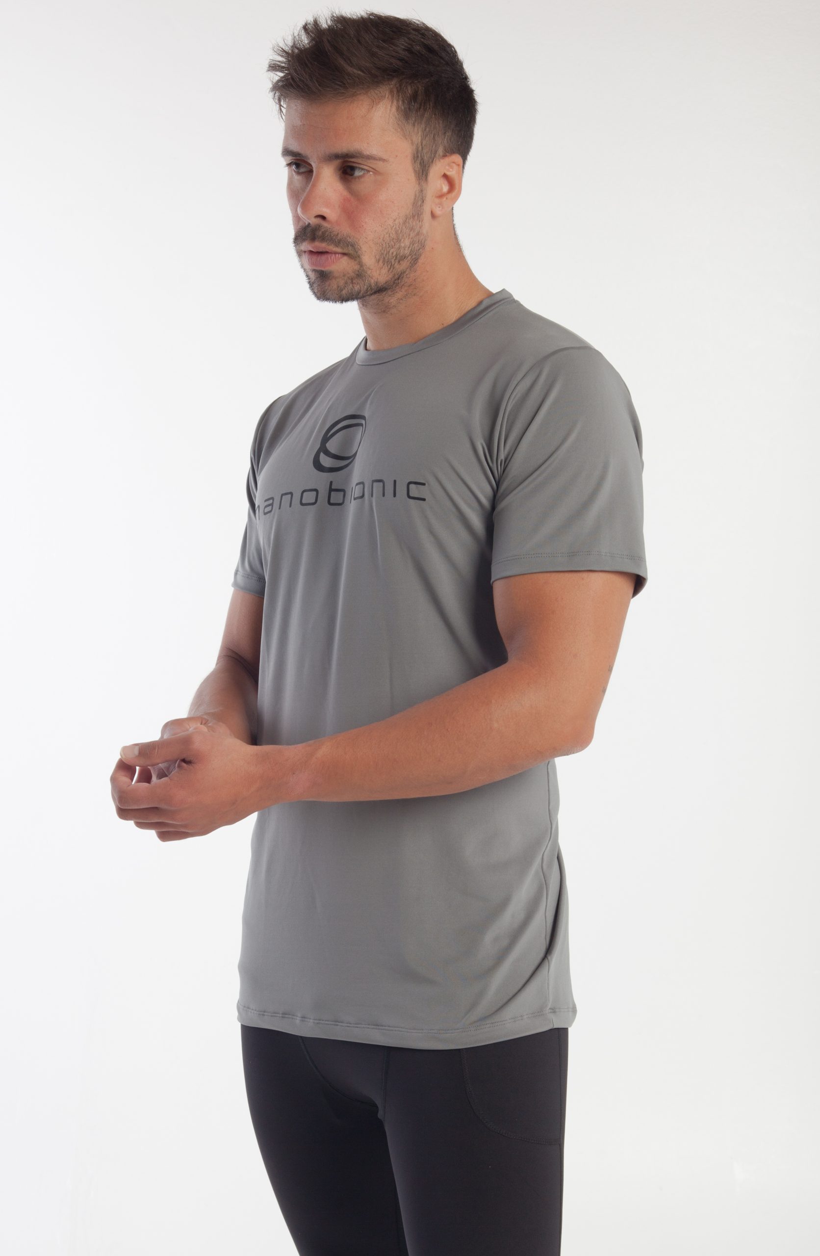 NB-12007/GB-XL Iconic T-Shirt grau/schwarz